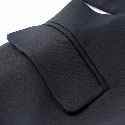 Women's Long Sleeve Lapel Backless Hollow Out Blazer