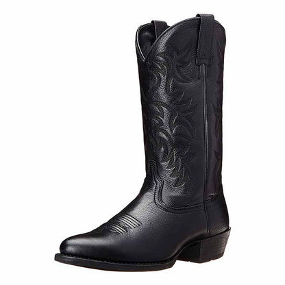 Western Cowboy Boots Wide Calf Pointed Toe Embroidered Boot