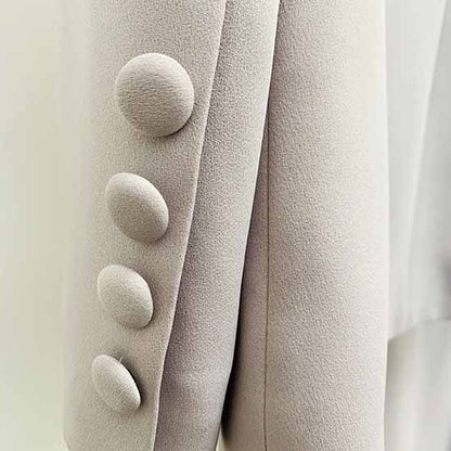 Women's 2 Piece Suit Contrast Suit Trousers Set long sleeve Blazer Pantsuits