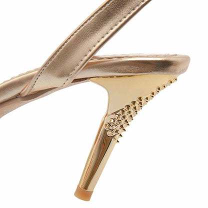 Women's Strappies Middle Heel Pump Prom Dress Sandals