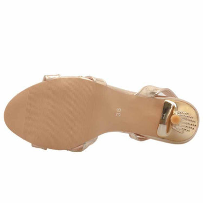 Women's Strappies Middle Heel Pump Prom Dress Sandals