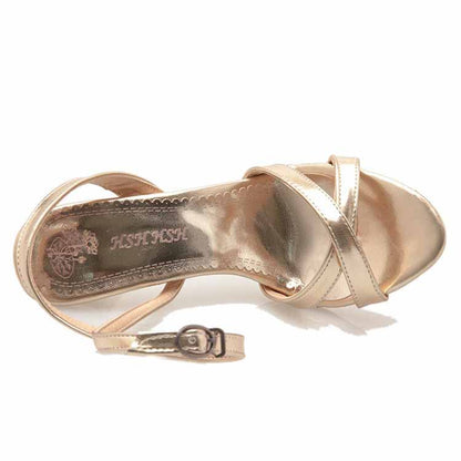 Women's Strappies Middle Heel Pump Prom Dress Sandals