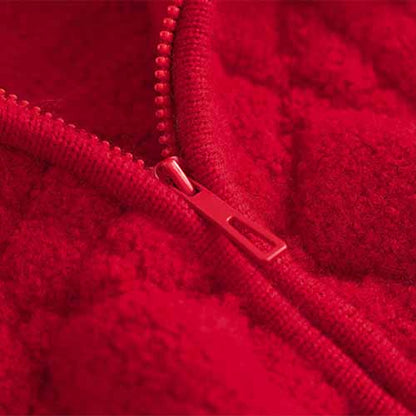 Women stand collar zipper cardigan warm winter coats woolen jacket