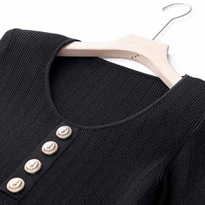 Women Ribbed Black Long Sleeve Bodysuit Tops One Piece Bodycon Jumpsuit