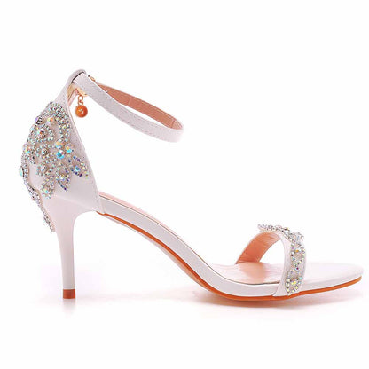 Womens Open Toe Ankle Strap High Heel Dress Party Pump Sandals