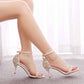 Womens Open Toe Ankle Strap High Heel Dress Party Pump Sandals