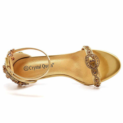 Womens Open Toe Ankle Strap High Heel Dress Party Pump Sandals