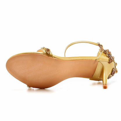 Womens Open Toe Ankle Strap High Heel Dress Party Pump Sandals