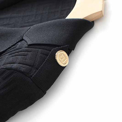 Women's long sleeve knitted minidress V-neck elegant dress with belt