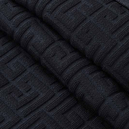 Women's long sleeve knitted minidress V-neck elegant dress with belt