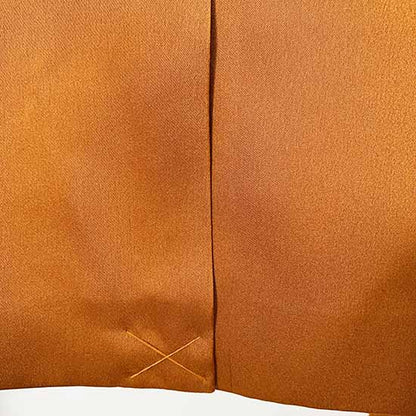 Women's Rust Pantsuit Double Breasted Button Blazer + Wide Trousers