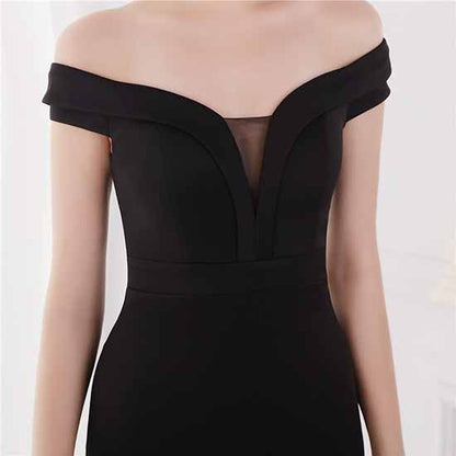 Women's Off Shoulder V-Neck Formal Dresses Wedding Gowns Evening Cocktail Dress S-4XL