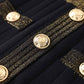 Women's long sleeve knitted minidress V-neck elegant dress with buttons