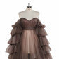Puffy Ruffles Tulle Robe for Maternity Photoshoot Sheer Off Shoulder Maternity Baby Shower Prom Gown