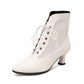 Women's Lace-up Ankle Bootie low heel Boots Plus Size Shoes
