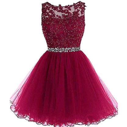 Women's Prom Dresses Short Homecoming Dress A Line Tulle Party Cocktail Gown