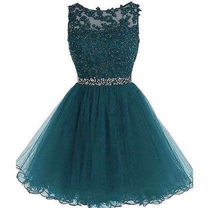 Women's Prom Dresses Short Homecoming Dress A Line Tulle Party Cocktail Gown