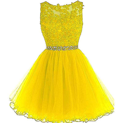 Women's Prom Dresses Short Homecoming Dress A Line Tulle Party Cocktail Gown