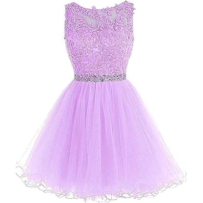 Women's Prom Dresses Short Homecoming Dress A Line Tulle Party Cocktail Gown