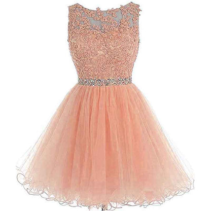 Women's Prom Dresses Short Homecoming Dress A Line Tulle Party Cocktail Gown