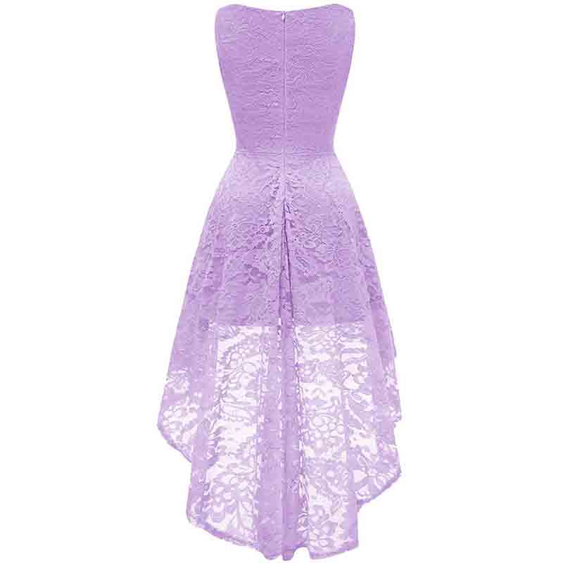 Women's Sleeveless Hi-Lo Lace Formal Dress Cocktail Party Dress Custom Size