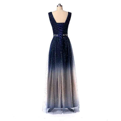 Women's Top Gradient Evening Prom A Line Gowns