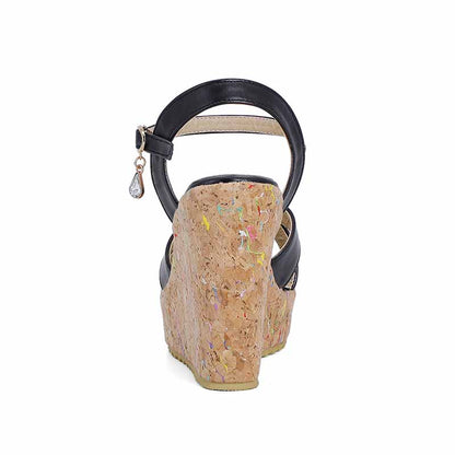 Women's Shoes Platform Heels Sandals Pu Wedge Chunky Heels