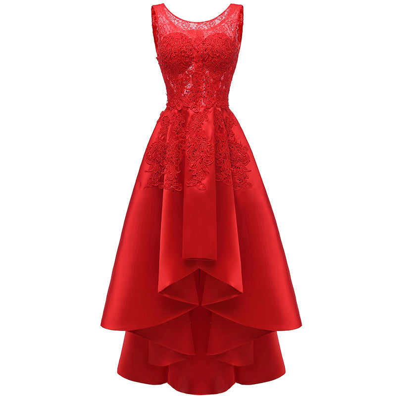sd-hk Red Prom Dress Sleeveless Bodycon Bridesmaid Dress