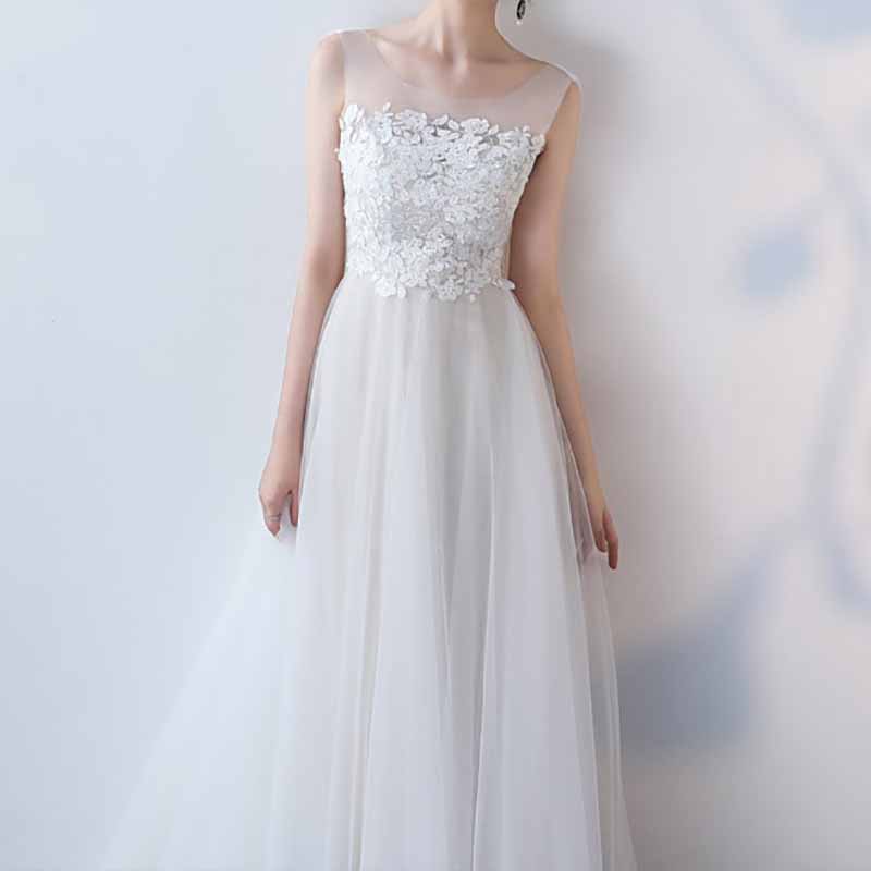 Wedding Dress for Women Floral Lace Formal Prom Party Bridesmaid Dress