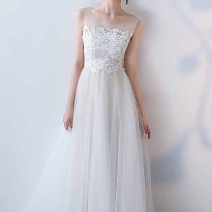 Wedding Dress for Women Floral Lace Formal Prom Party Bridesmaid Dress