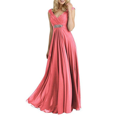 Womens Chiffon Bridesmaid Dress Ball Gown Wedding Evening Dresses