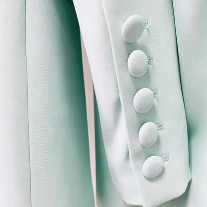 Women Fashion Pants Suit Blazer + Flare Trousers Two Piece Pantsuits