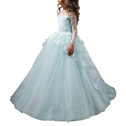 sd-hk Vintage Children Dresses For Wedding Party Formal Ball Gown
