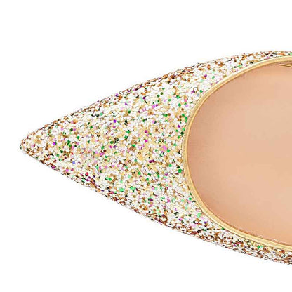 Gold High Heels Wedding Bridal Stiletto Sparkling Classic Pumps