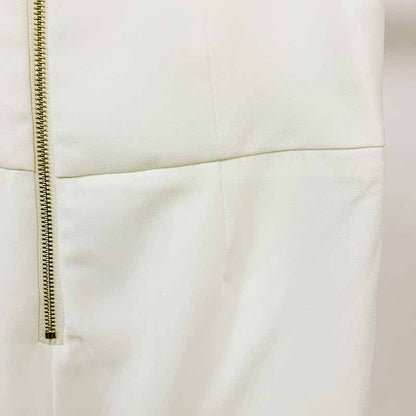 Women Hight Waisted Formal Pants Gold-tone Buttons Flare Trousers