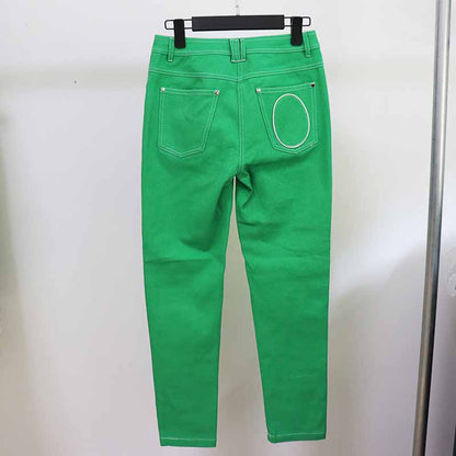 Women's Skinny Jeans Slim Fit Jeans & Denim Pants Blue Green Color
