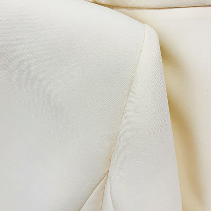 Women Fashion Apricot Blazer + Trousers Suit Two Piece Formal Pantsuits