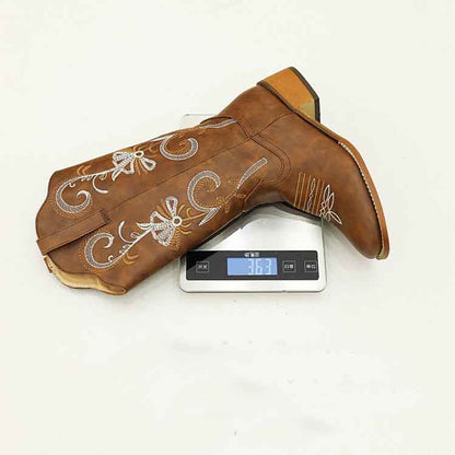 Womens Brown Western Cowgirl Cowboy Boots