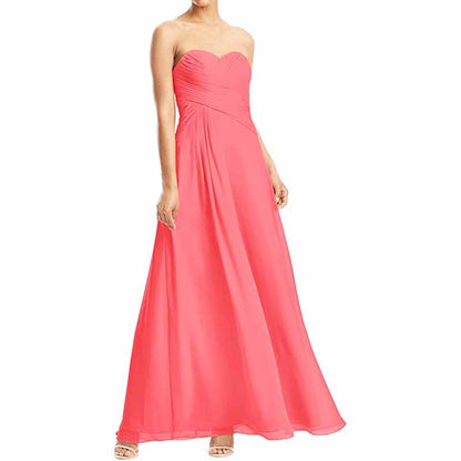 Chiffon Bridesmaid Dress Custom Prom Dress Long Evening Gowns