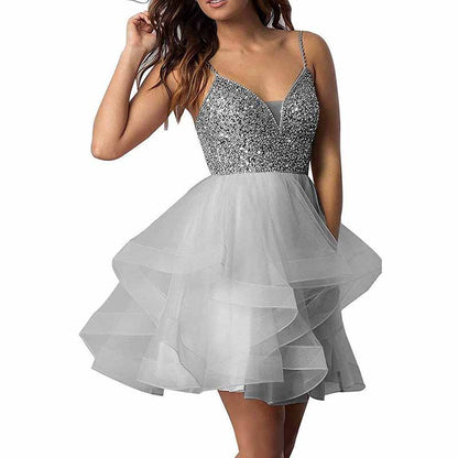 Women's Tulle Gala Prom Dress Short Homecoming Cocktail Gowns