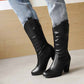 Mid Calf Western Boots Fashion Pointed Toe Pull On Cowgirl Boot