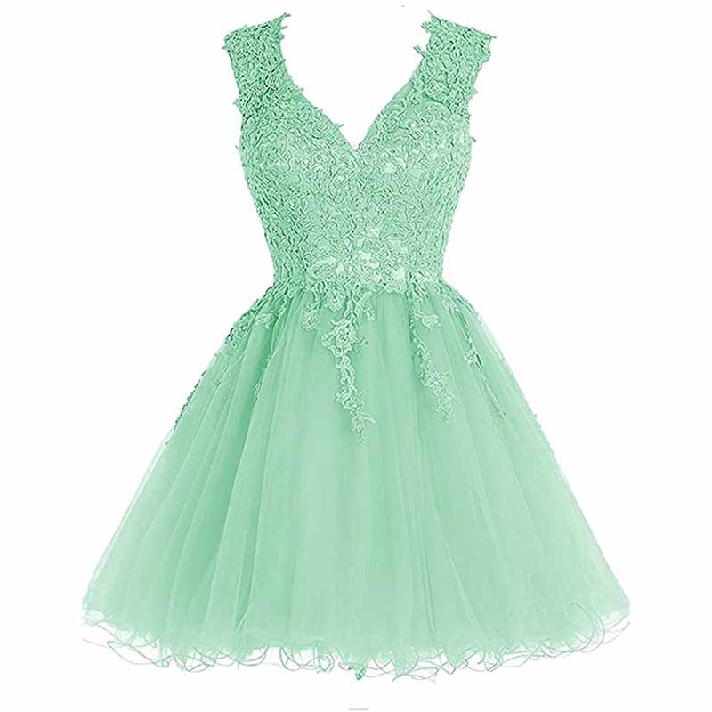 slim fit dress slacks Zapaka Women Prom Dress A-Line V Neck Floor-Length Beaded Tulle Light Green Evening Dress with Slit, Light Green / US2 main image 0