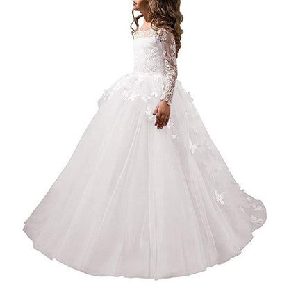 sd-hk Vintage Children Dresses For Wedding Party Formal Ball Gown