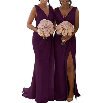 Chiffon Bridesmaid Dress Long Formal Evening Prom Party Gown