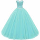 Women's Sweetheart Ball Gown Tulle Quinceanera Dresses Prom Dress