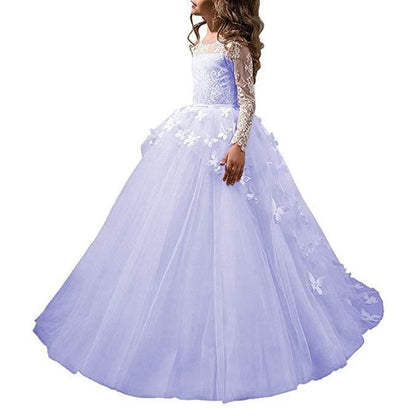 sd-hk Vintage Children Dresses For Wedding Party Formal Ball Gown