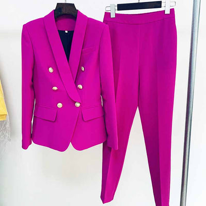 Women's Pantsuit Blazer+High Waisted Flare Pants Suit Wedding Pantsuit