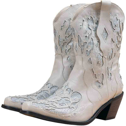 S&Dco Women's Western Cowboy Boots with Floral Design