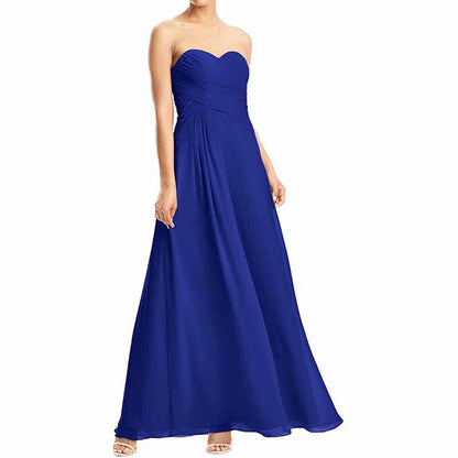 Chiffon Bridesmaid Dress Custom Prom Dress Long Evening Gowns