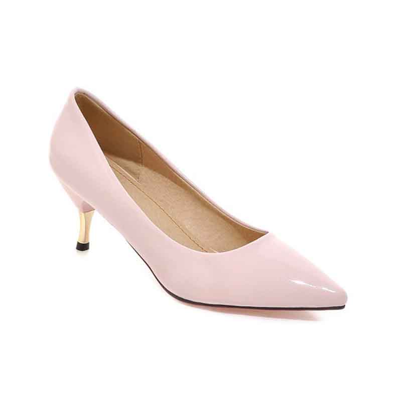 Women Basic Stilettos Low Heels Pointed Toe Pumps 6cm